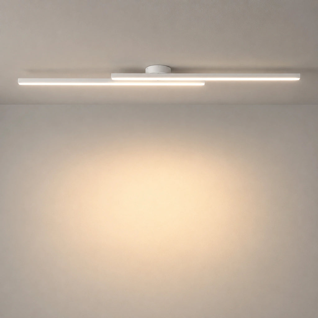 Plafonnier moderne - Barre Aluminium Noir et Blanc