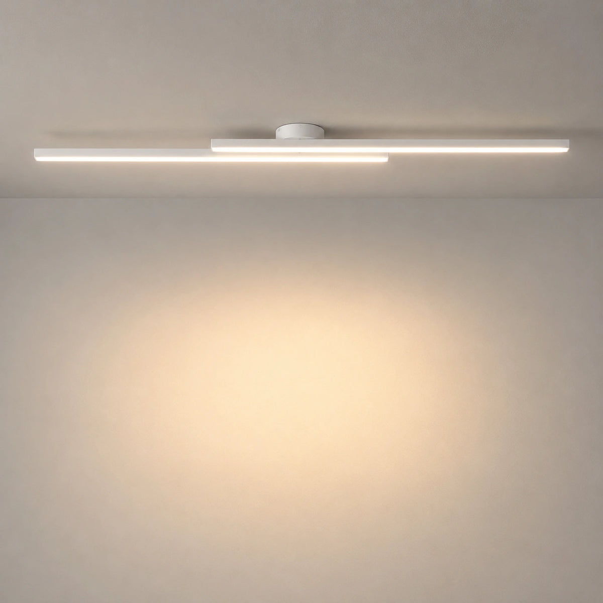 Plafonnier moderne - Barre Aluminium Noir et Blanc