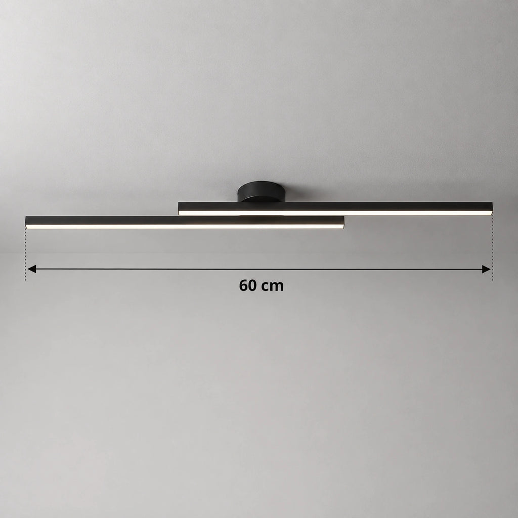 Plafonnier moderne - Barre Aluminium Noir et Blanc