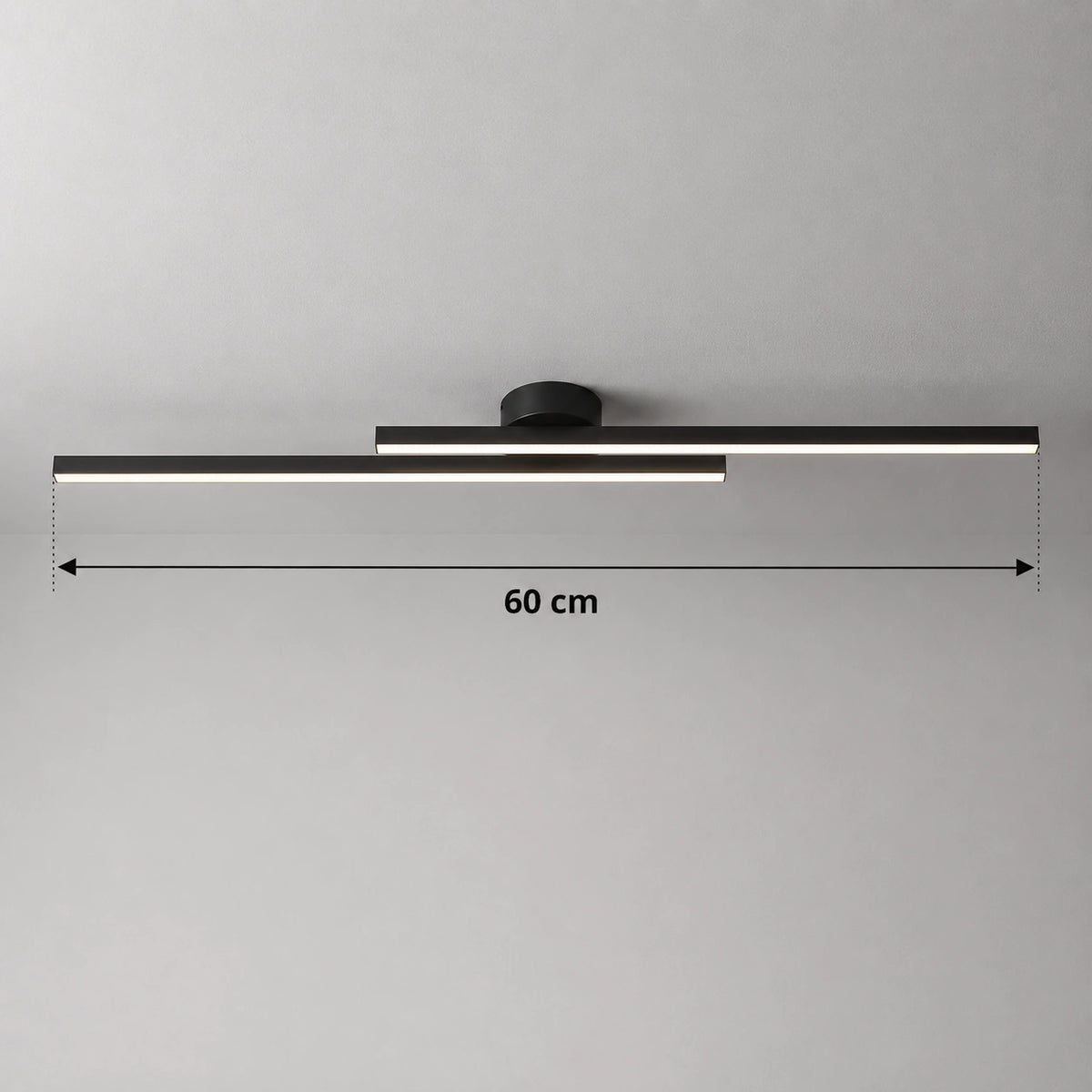 Plafonnier moderne - Barre Aluminium Noir et Blanc