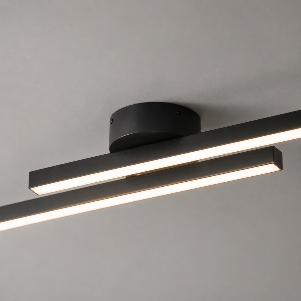 Plafonnier moderne - Barre Aluminium Noir et Blanc