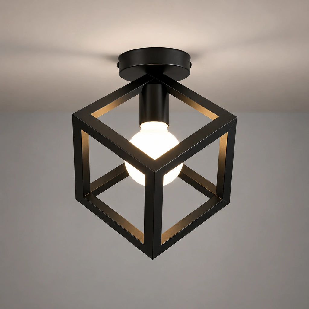 Plafonnier noir | Fer Style industriel