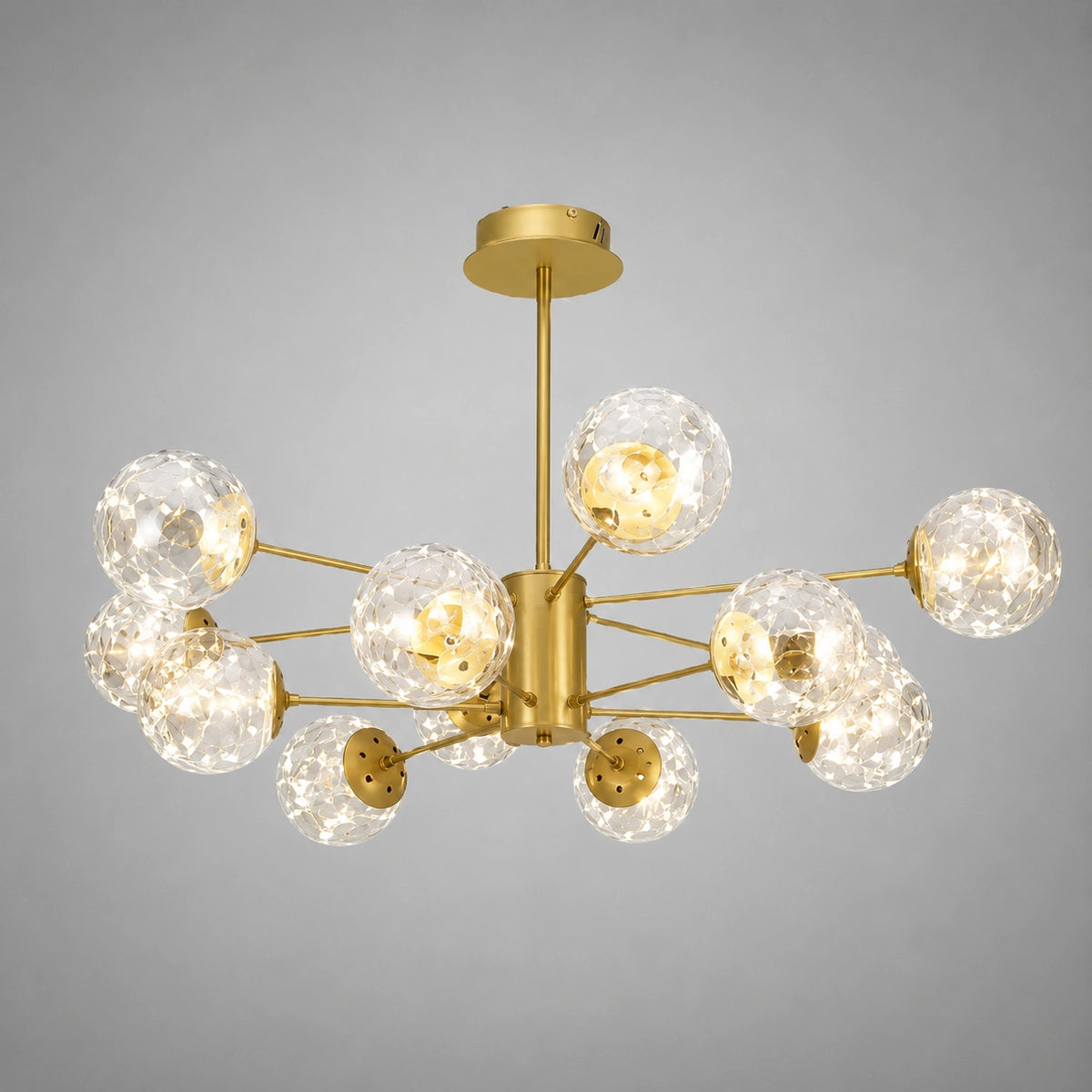 Lustre Boule - élégant, noir et doré