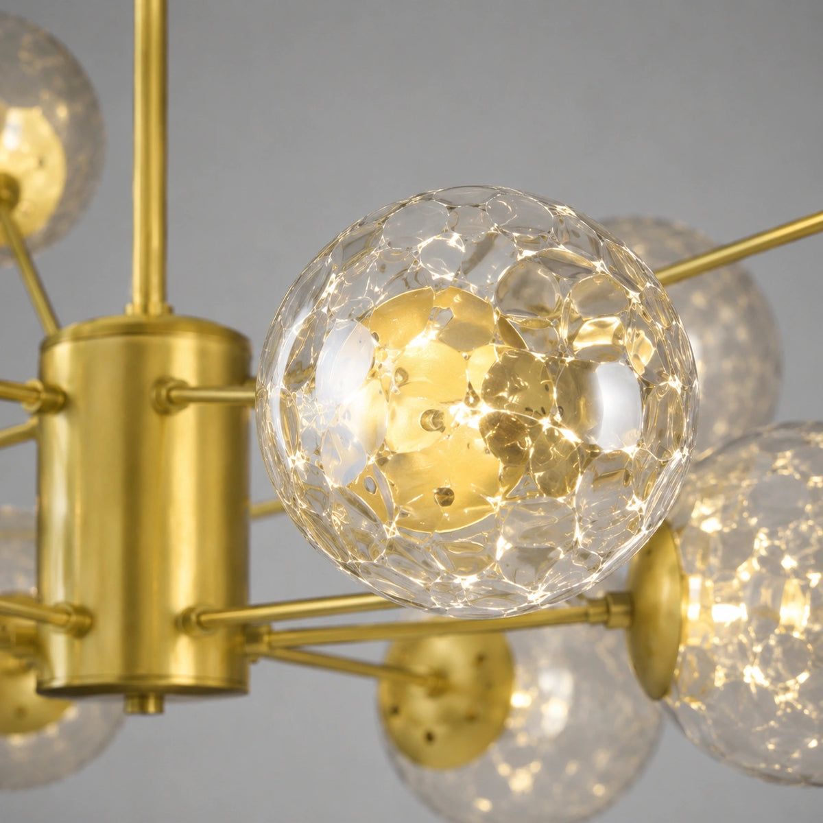 Lustre Boule - élégant, noir et doré