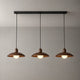 Lustre en bois - Soucoupe acajou
