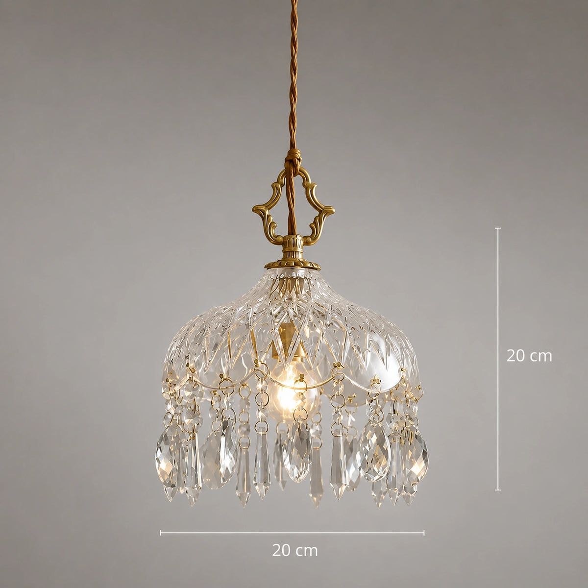 Lustre en verre -  Suspension Rétro Français chic