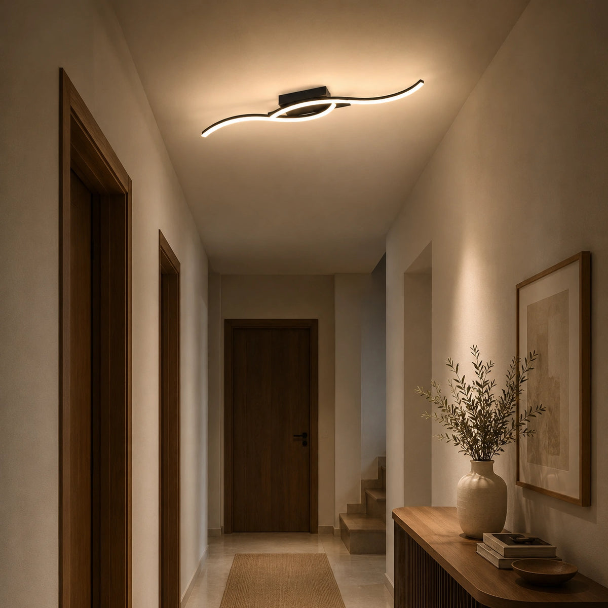Plafonnier noir - Design industriel Élégant