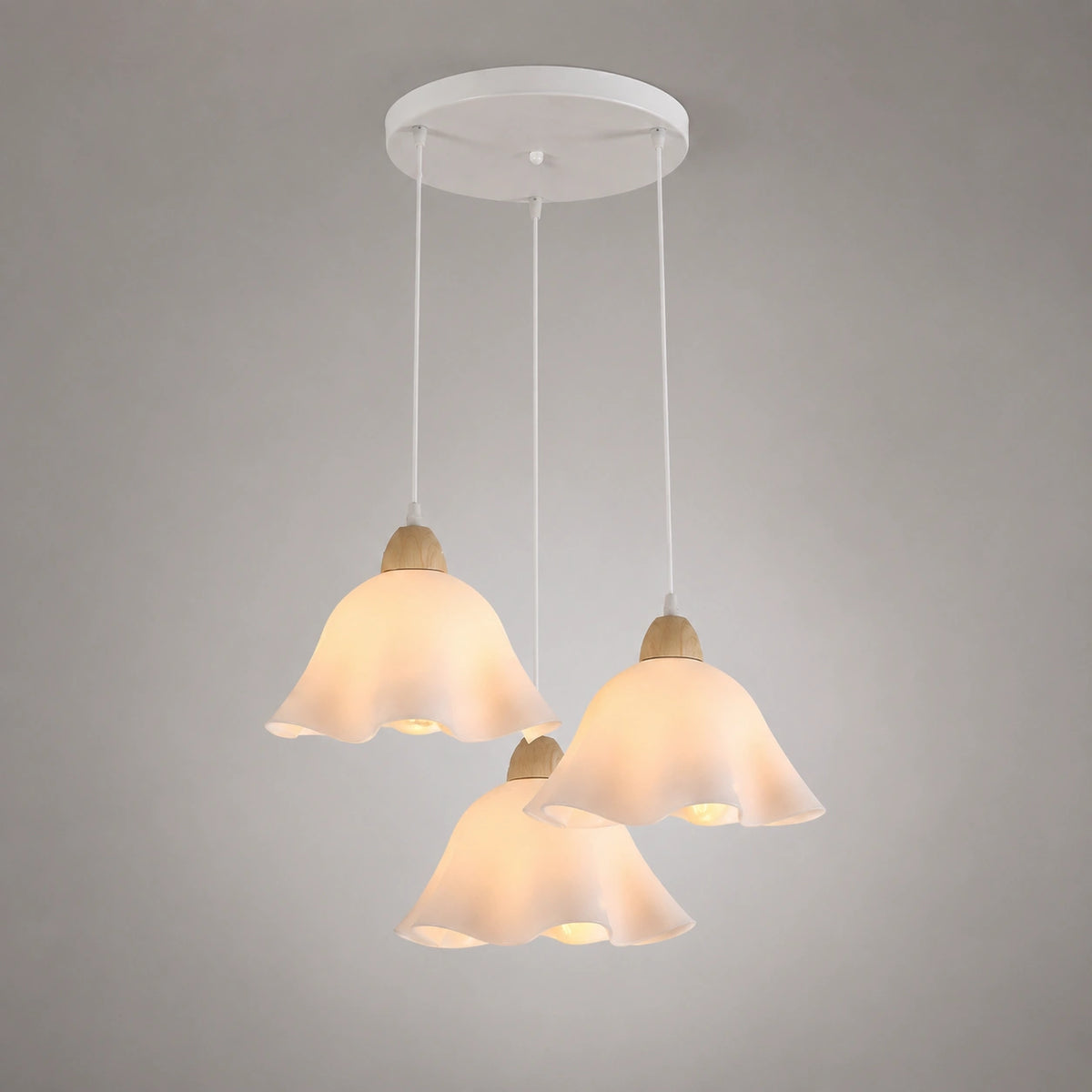 Lustre fleur - Suspension blanche Acrylique