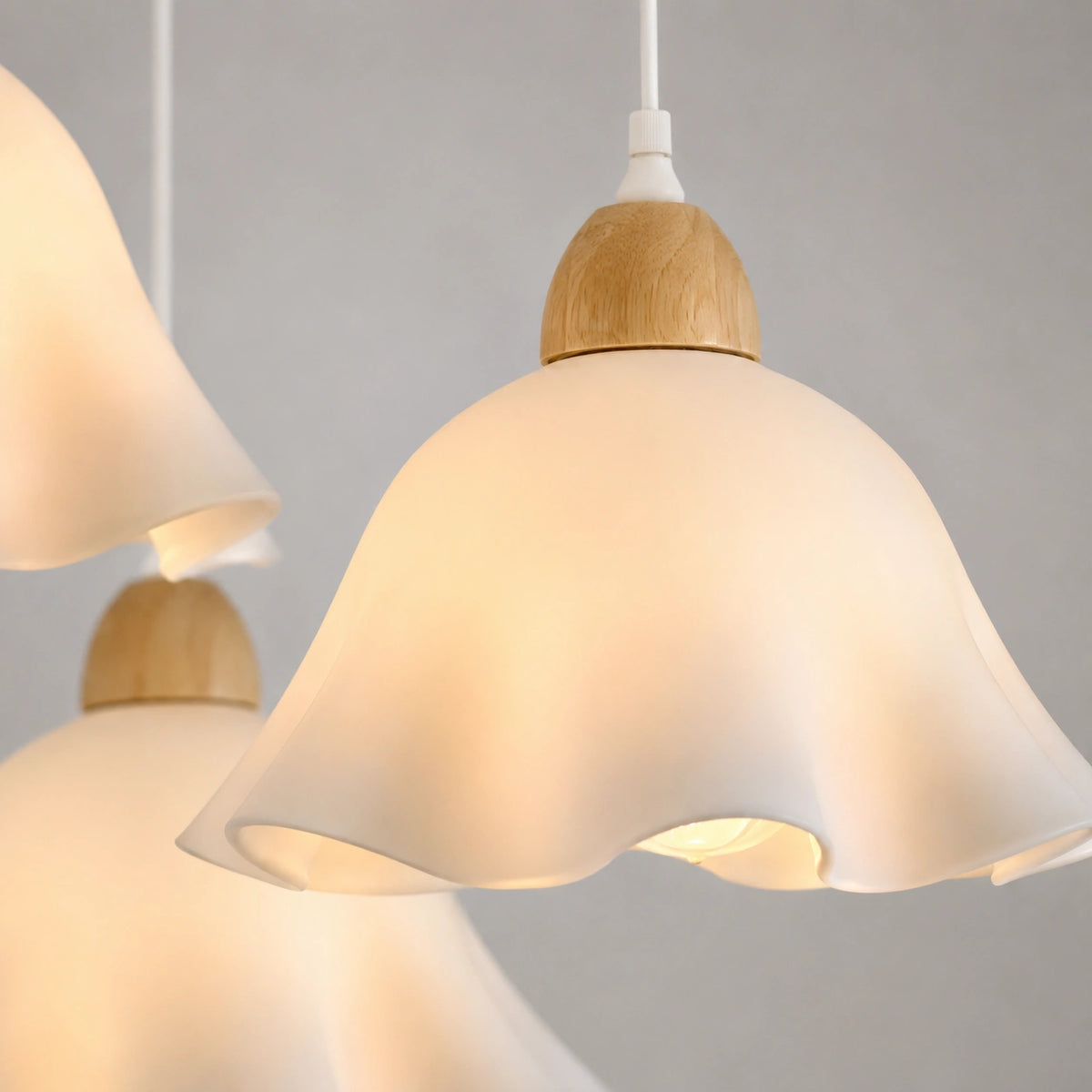 Lustre fleur - Suspension blanche Acrylique