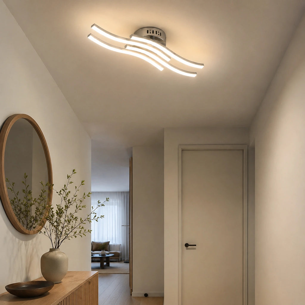 Plafonnier LED |  Vague Moderne 24W Lumière Naturelle | cuisine salon chambre