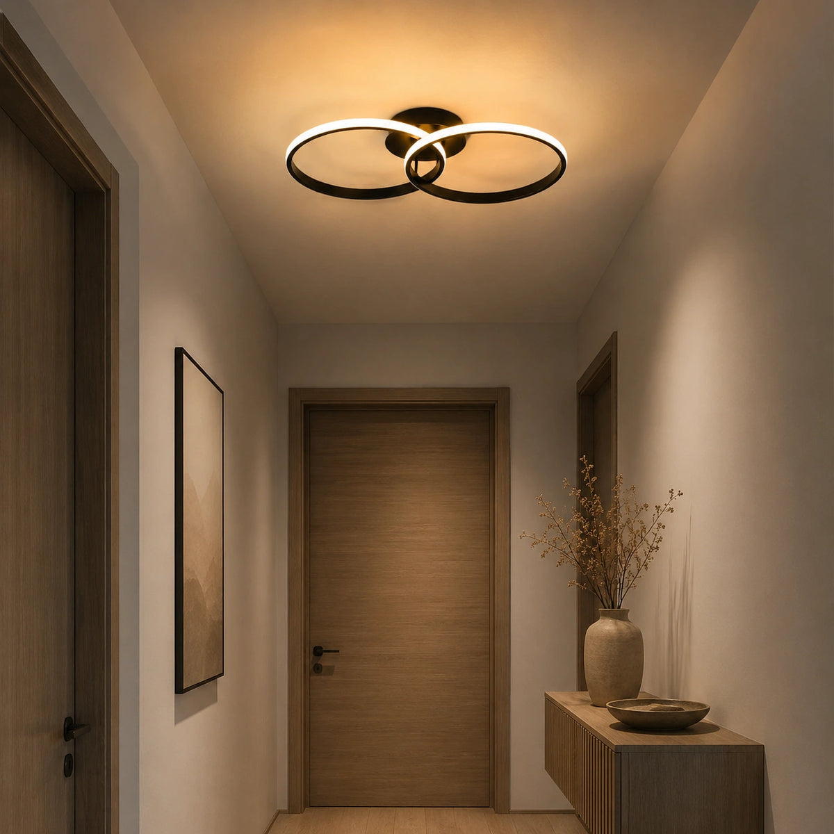 Plafonnier LED | Double Anneau Moderne