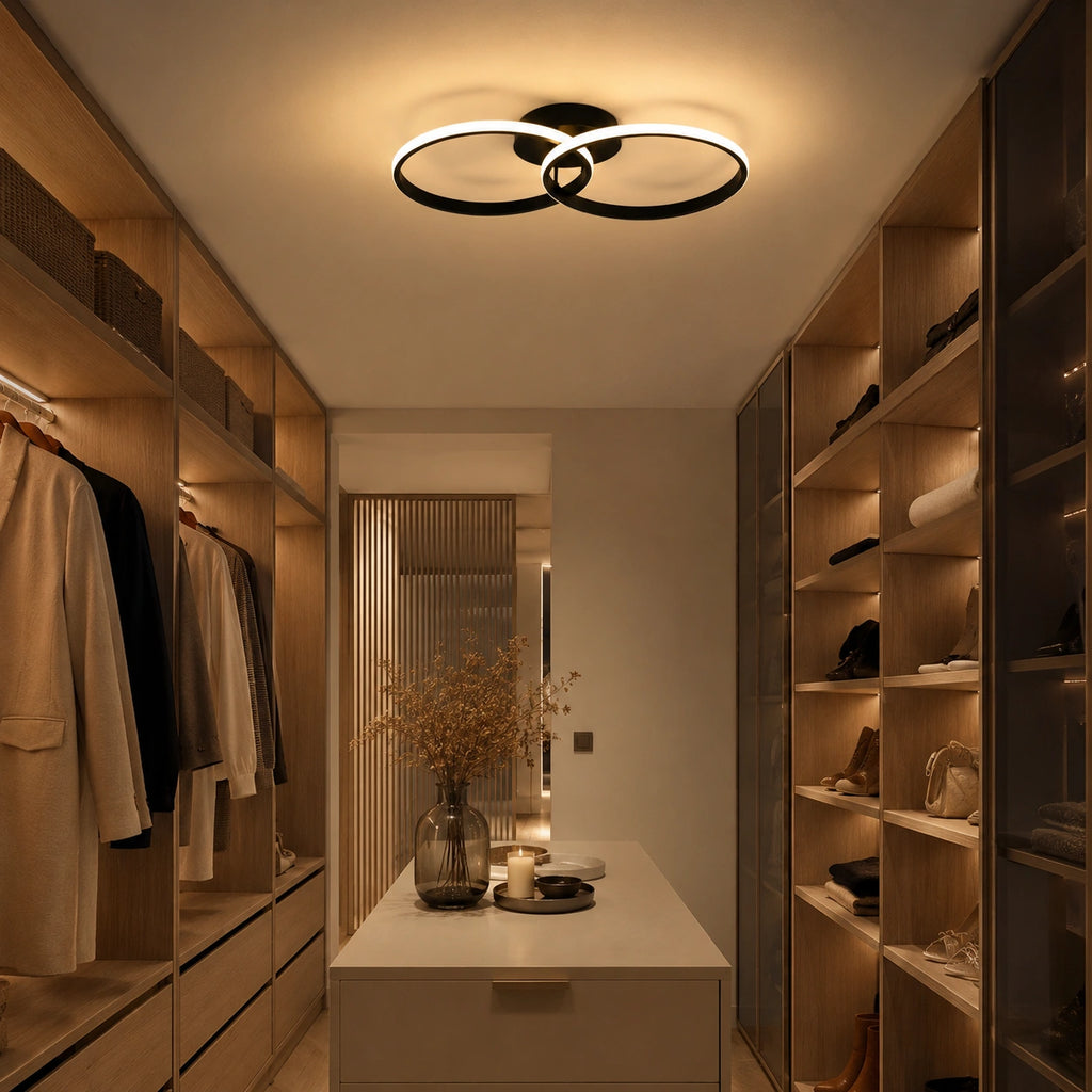 Plafonnier LED | Double Anneau Moderne