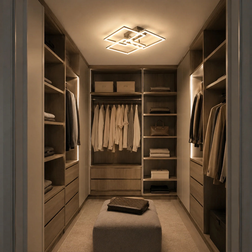 Plafonnier LED | Carré Moderne Dimmable avec Télécommande