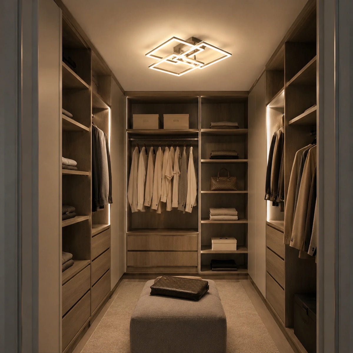Plafonnier LED | Carré Moderne Dimmable avec Télécommande