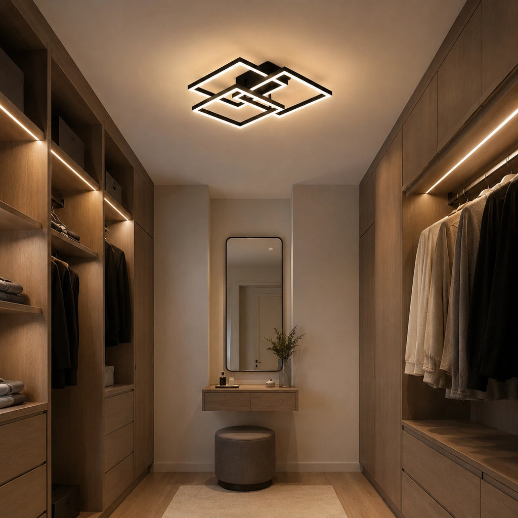 Plafonnier LED | Carré Moderne Dimmable avec Télécommande