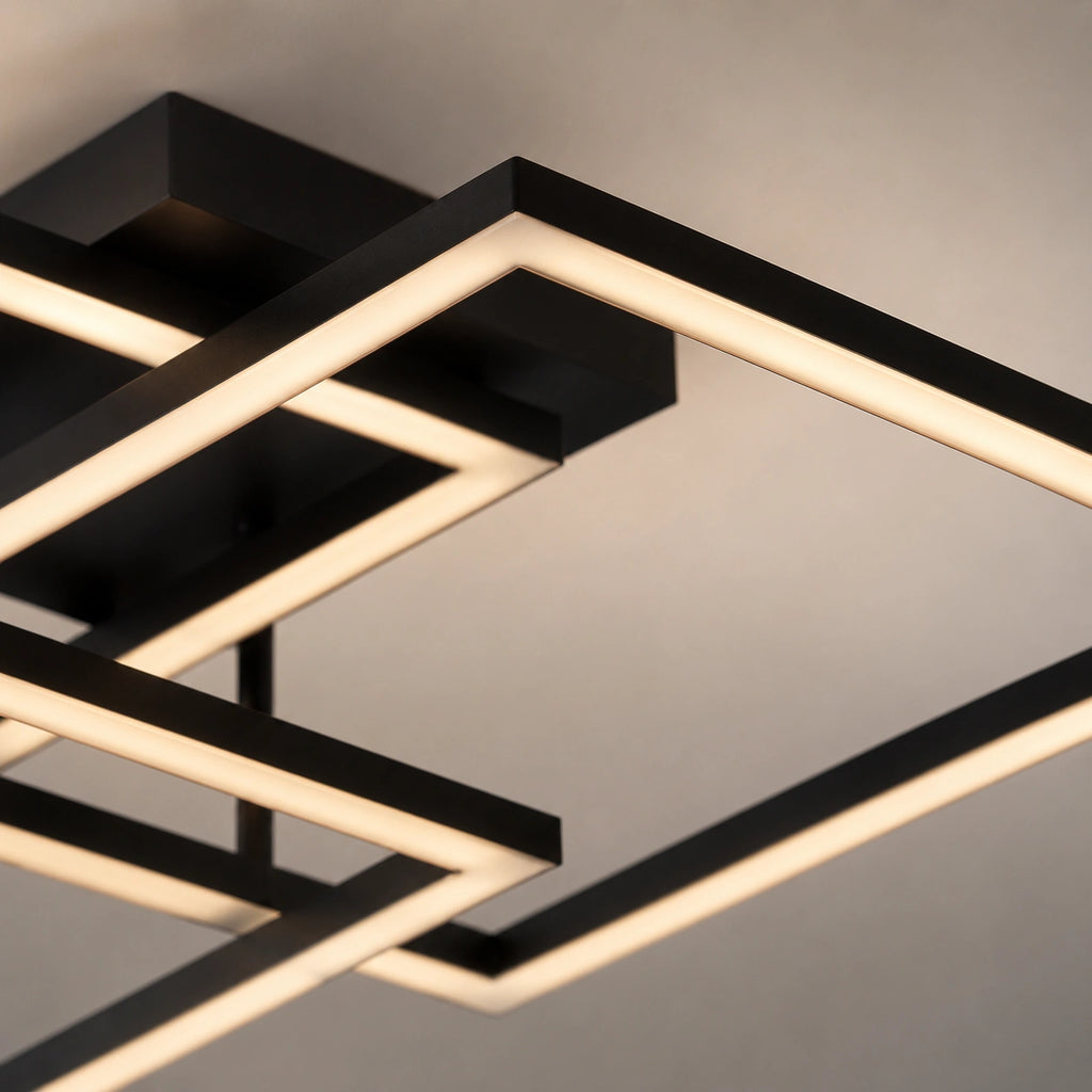 Plafonnier LED | Carré Moderne Dimmable avec Télécommande