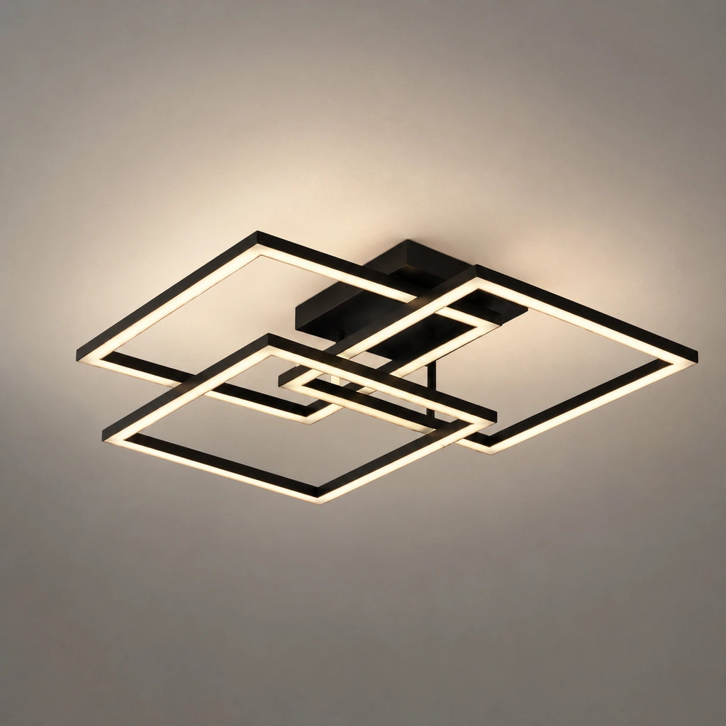 Plafonnier LED | Carré Moderne Dimmable avec Télécommande