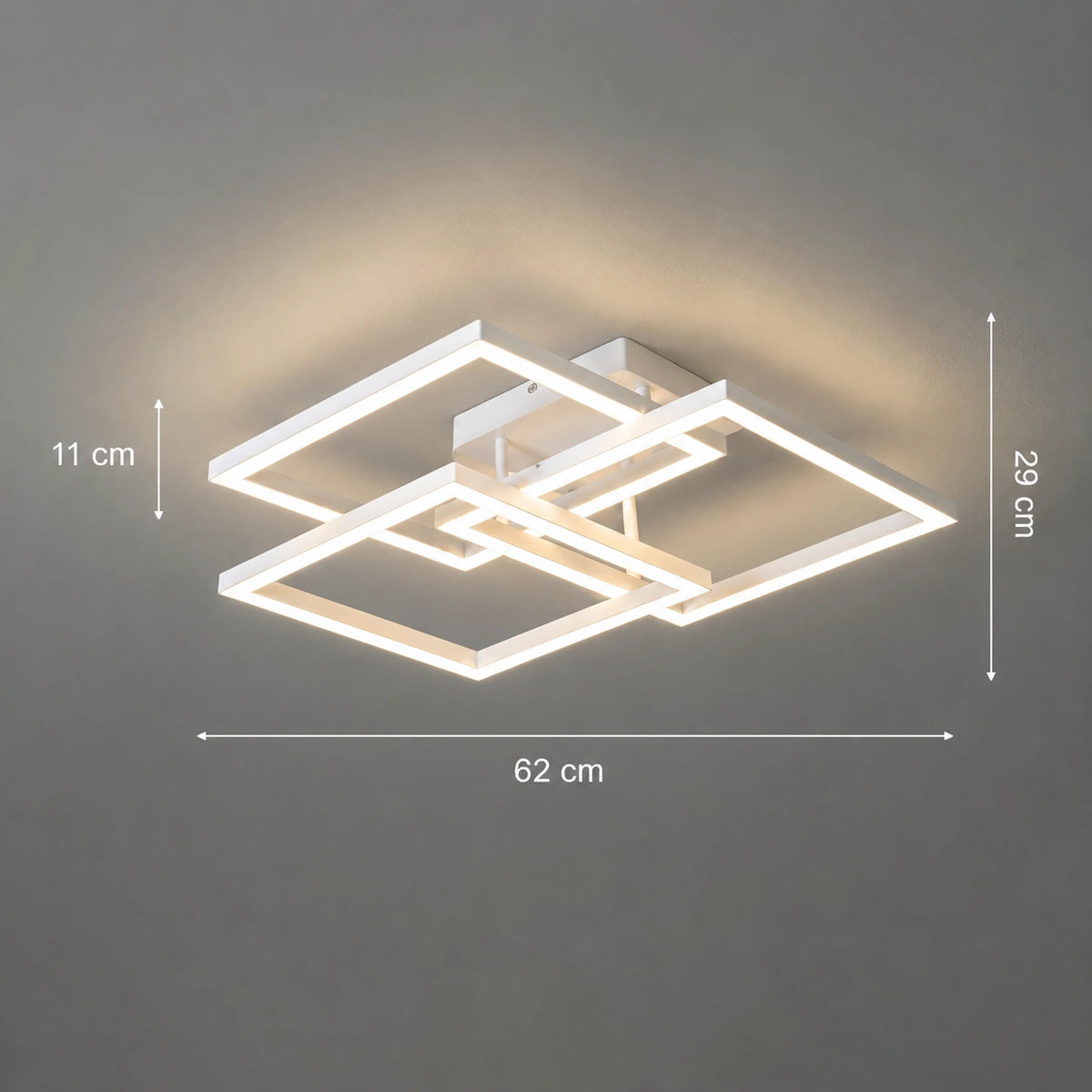 Plafonnier LED | Carré Moderne Dimmable avec Télécommande