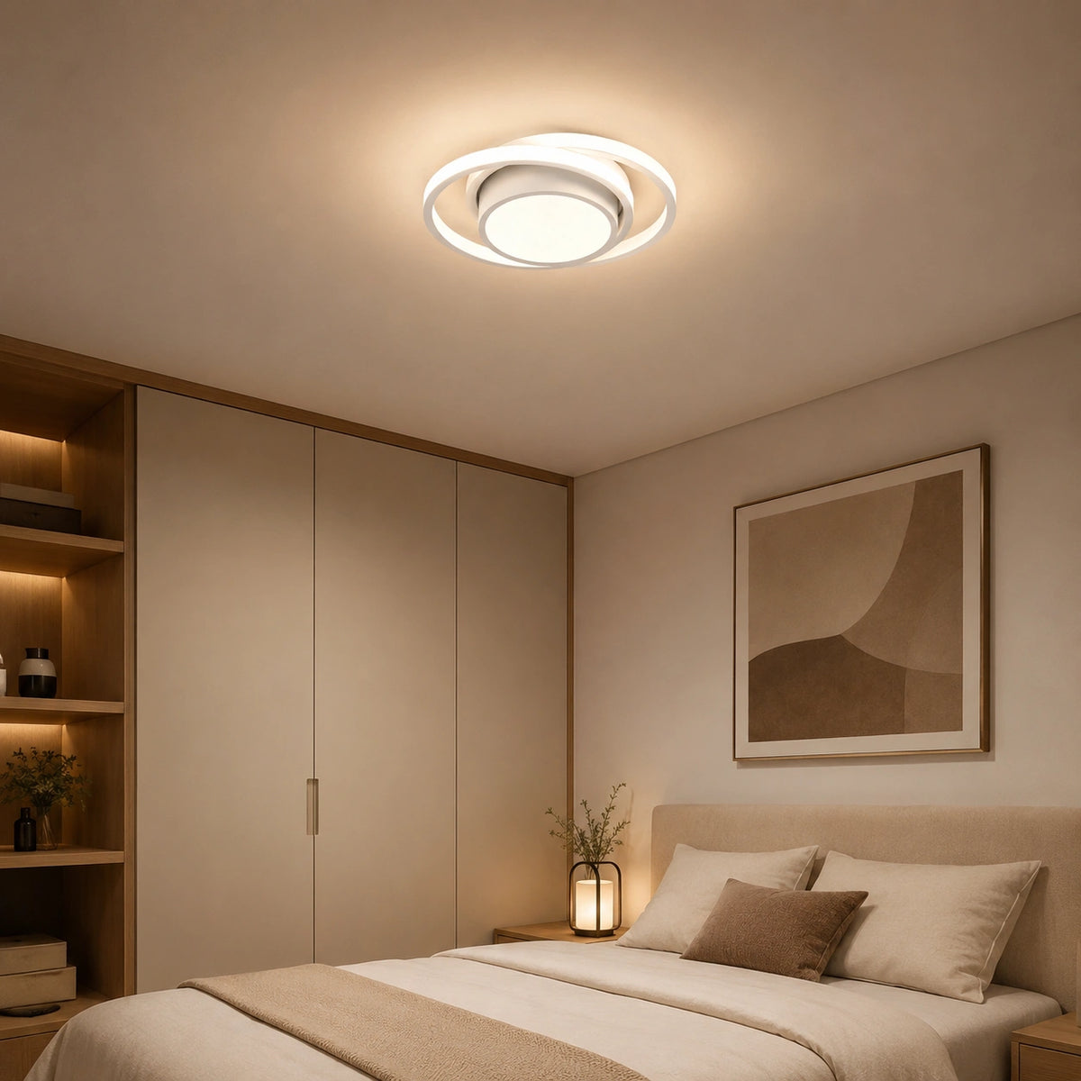 Plafonnier cuisine, salle de bain | Rond Blanc  Moderne