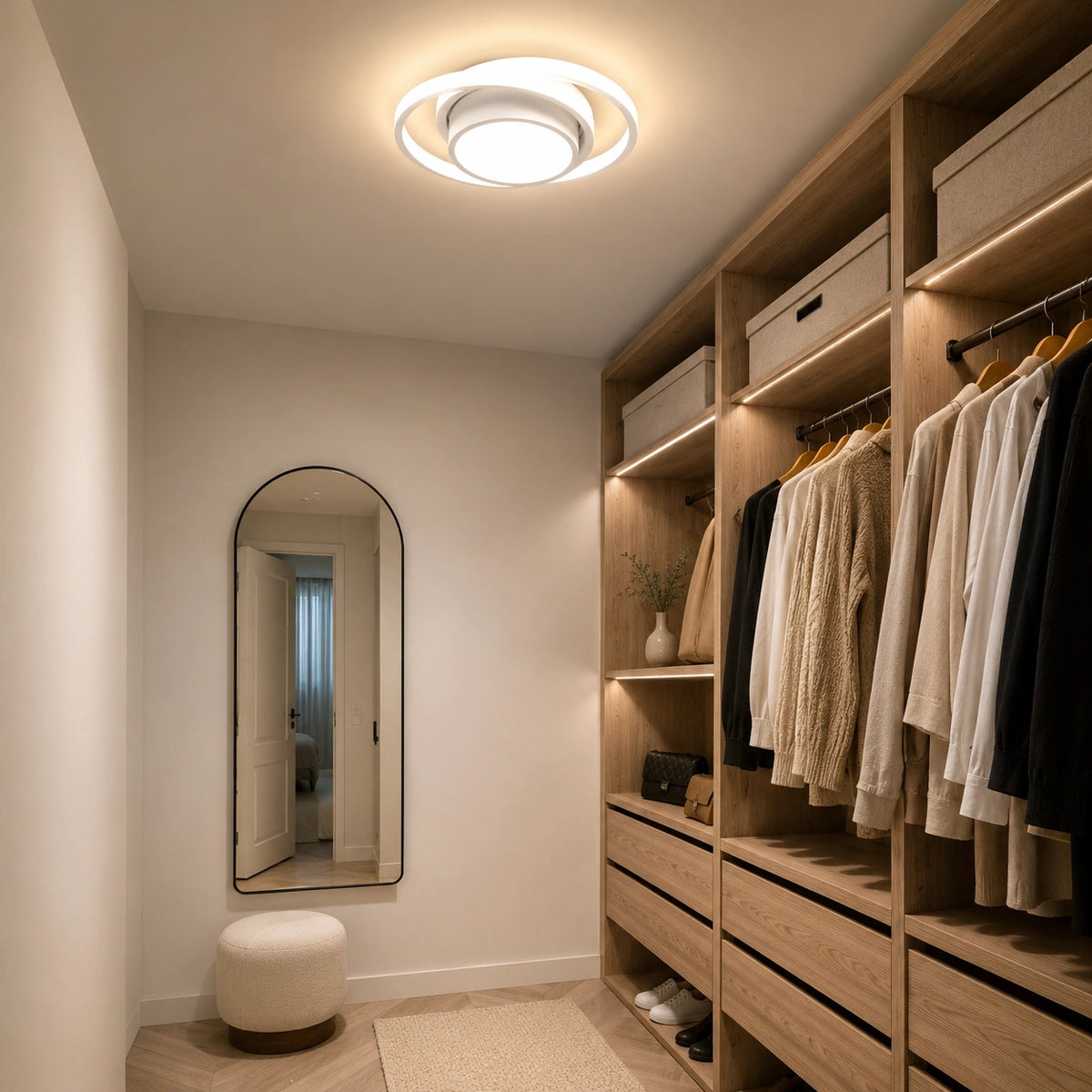 Plafonnier cuisine, salle de bain | Rond Blanc  Moderne
