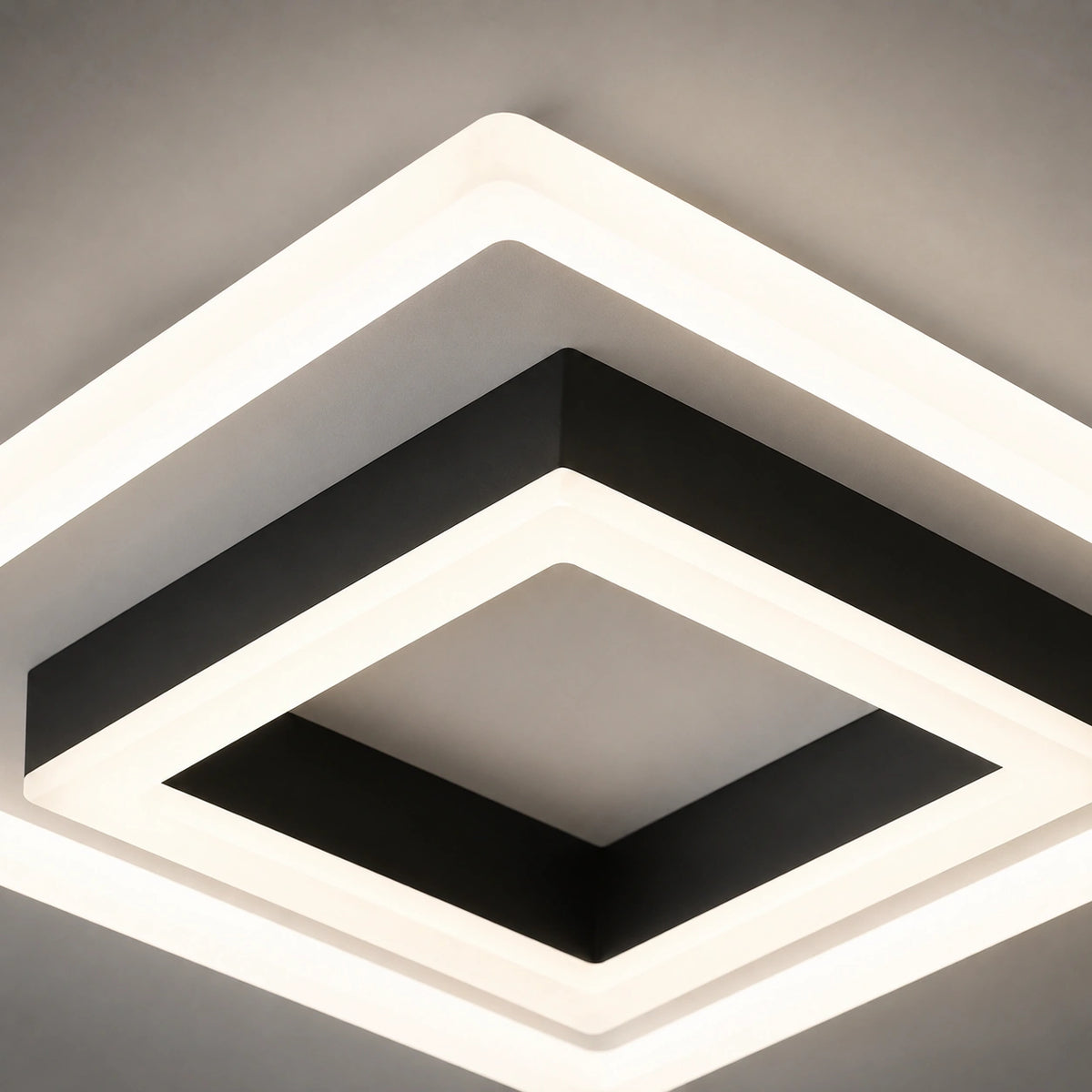 Plafonnier LED | Carré Acrylique 24W Design Moderne Compact | cuisine chambre couloir