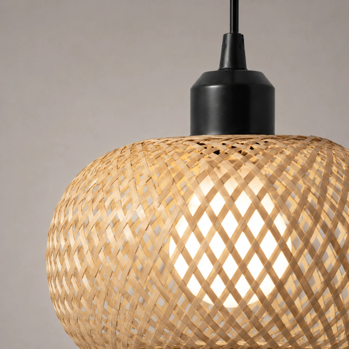 suspension bambou – lampe suspendue rotin artisanale