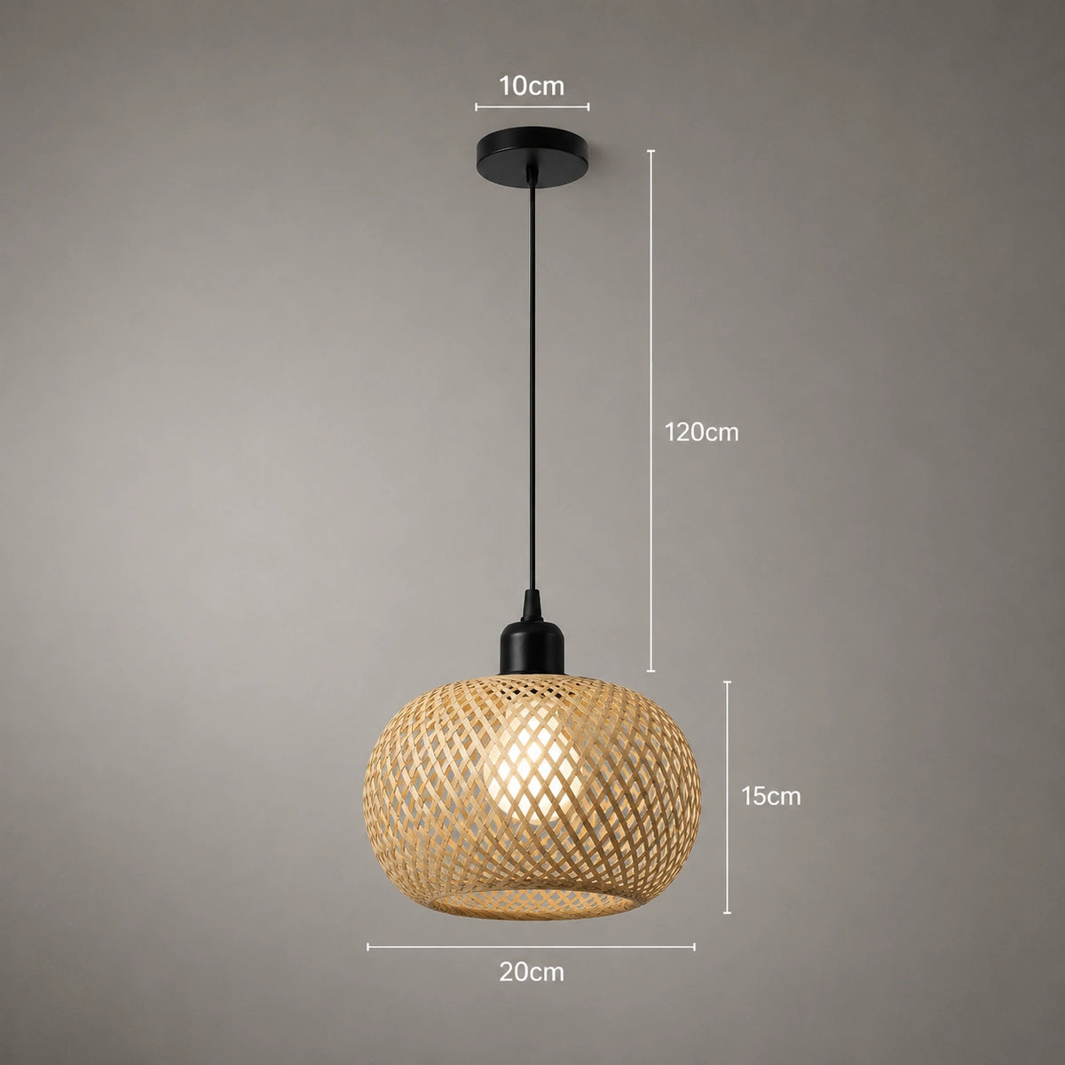 suspension bambou – lampe suspendue rotin artisanale