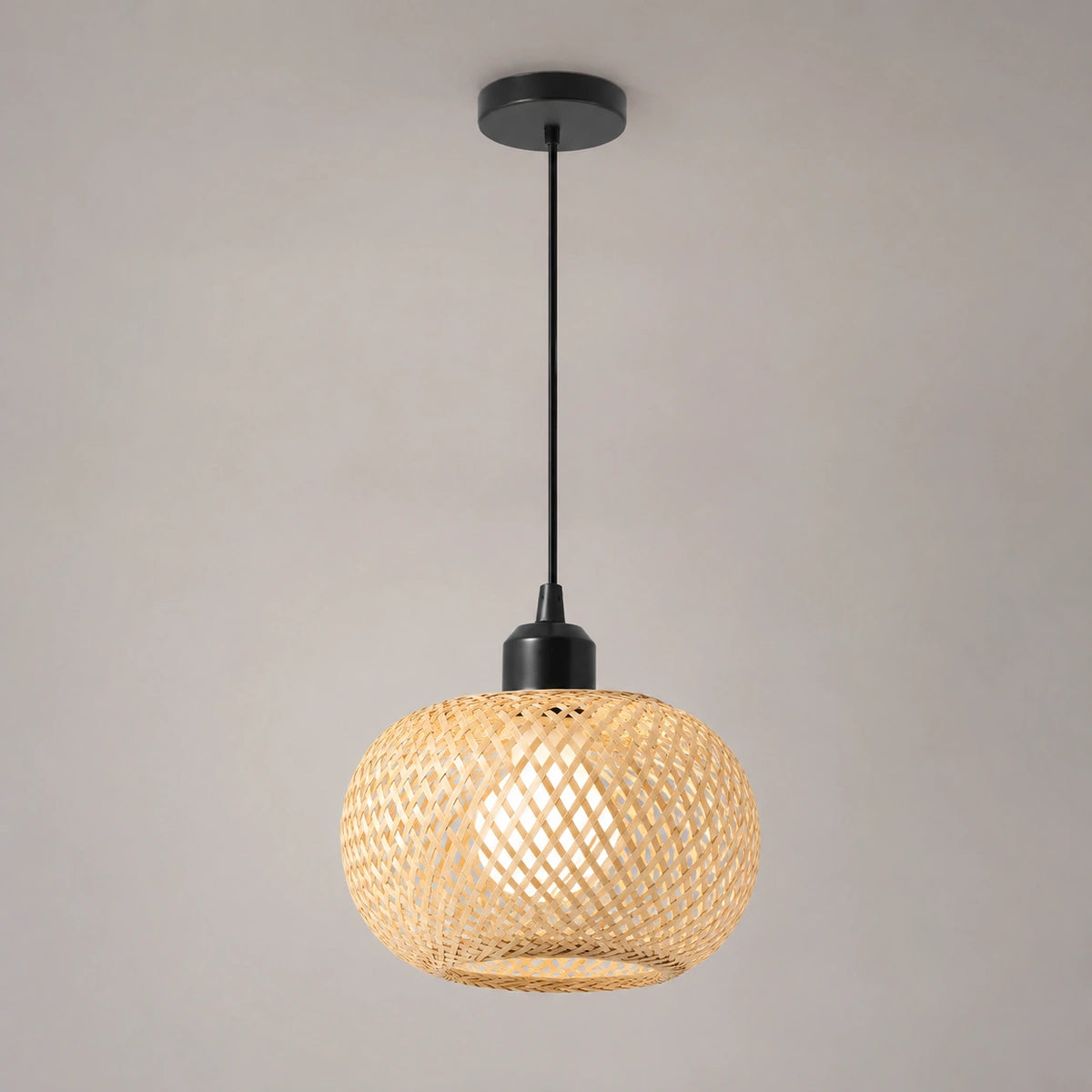 suspension bambou – lampe suspendue rotin artisanale