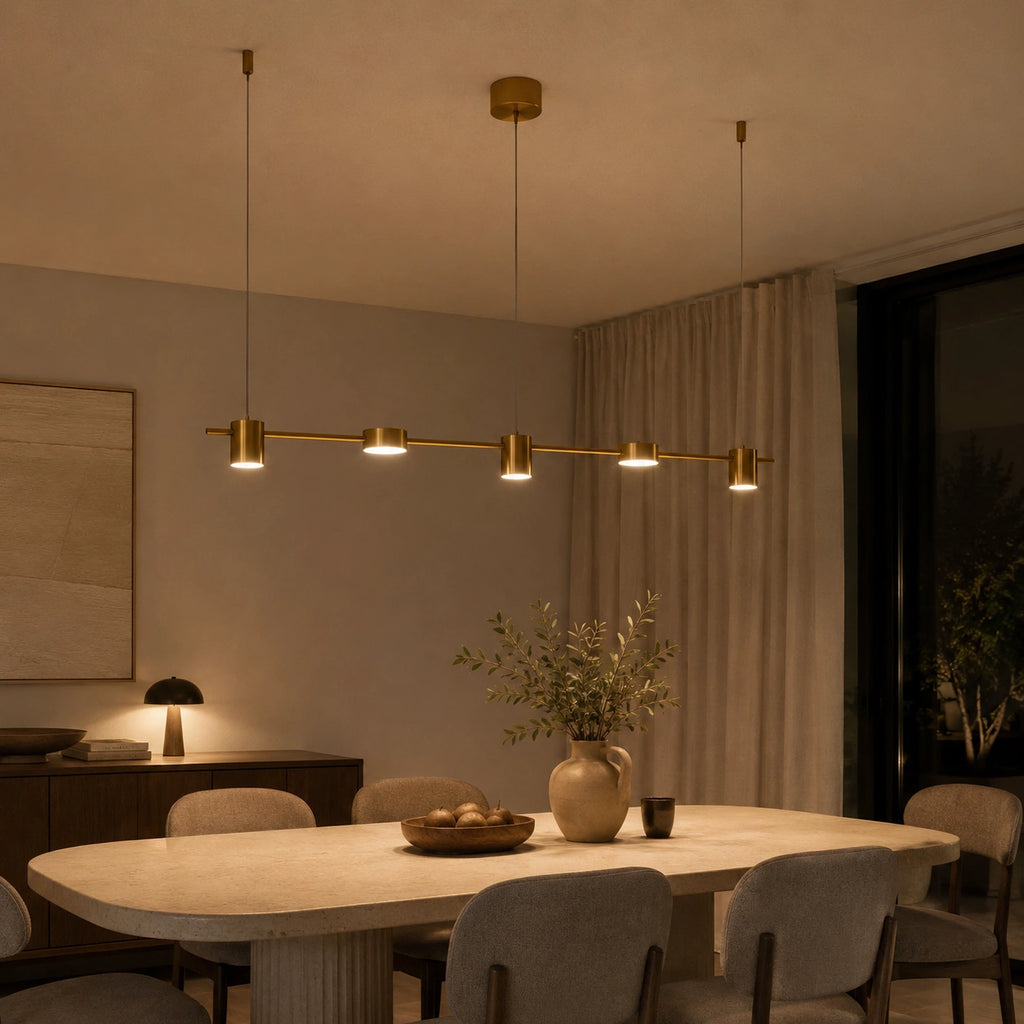 Lustre moderne - Minimaliste noir et doré