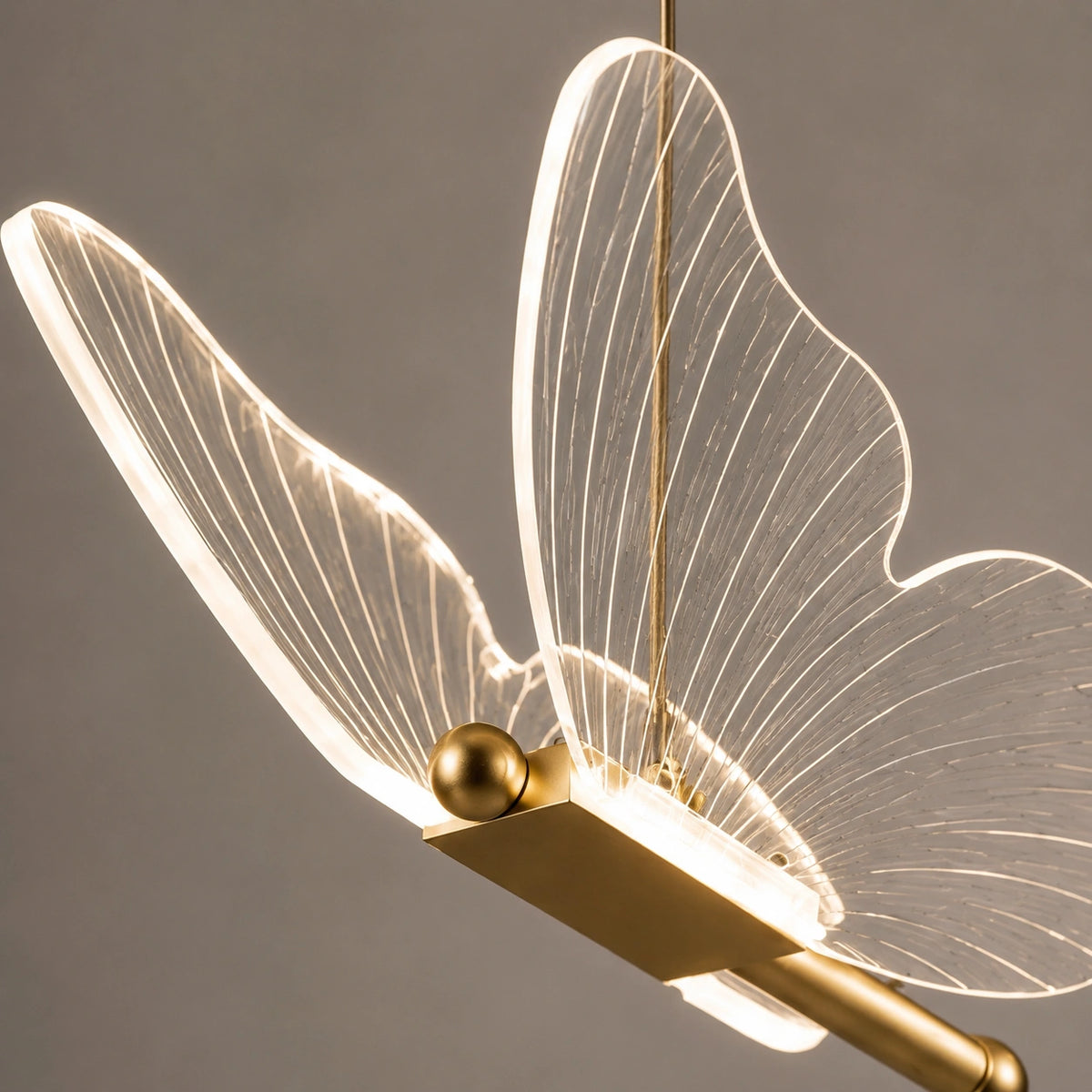 Lustre suspension LED papillon