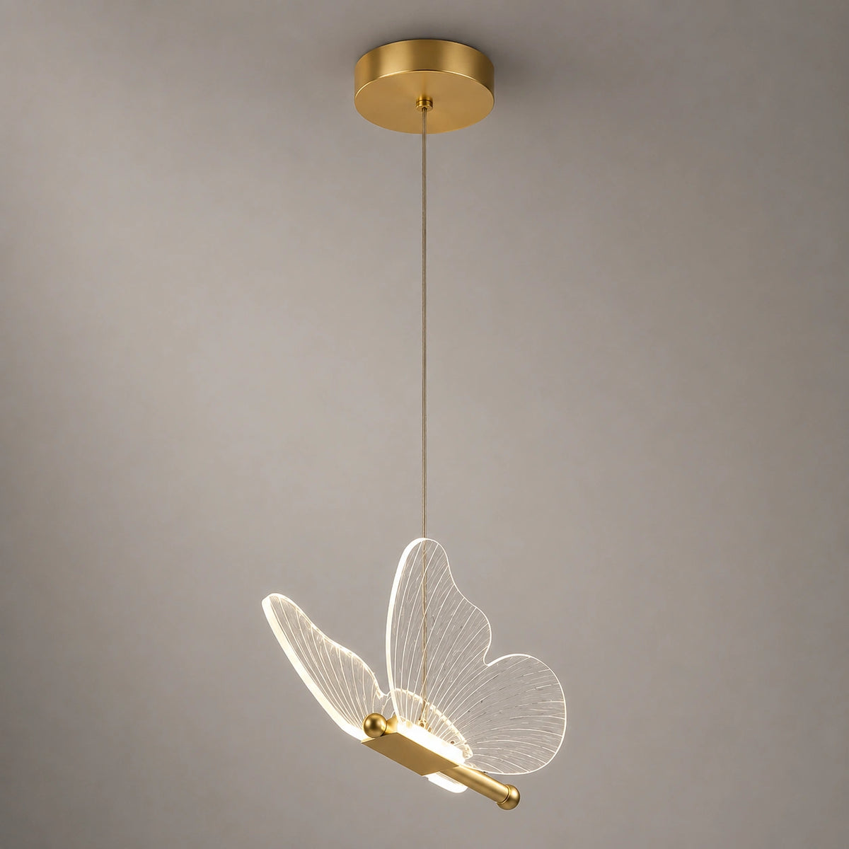 Lustre suspension LED papillon