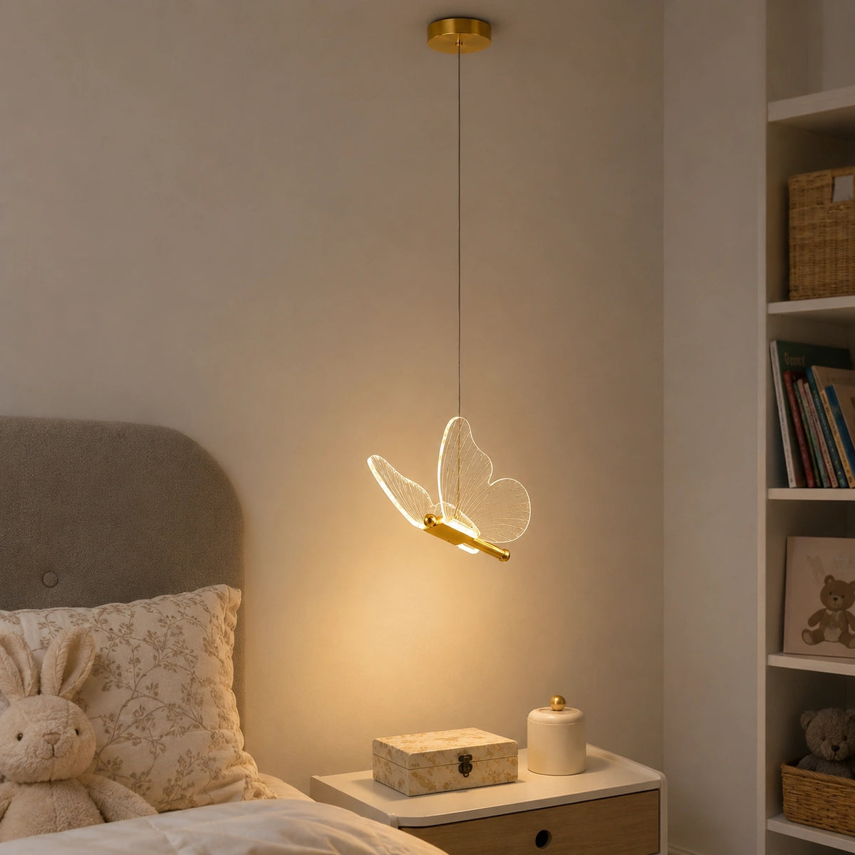 Lustre suspension LED papillon