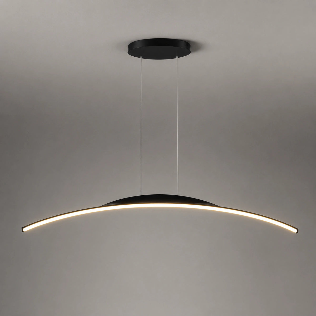 Lustre LED moderne noir –  design vague