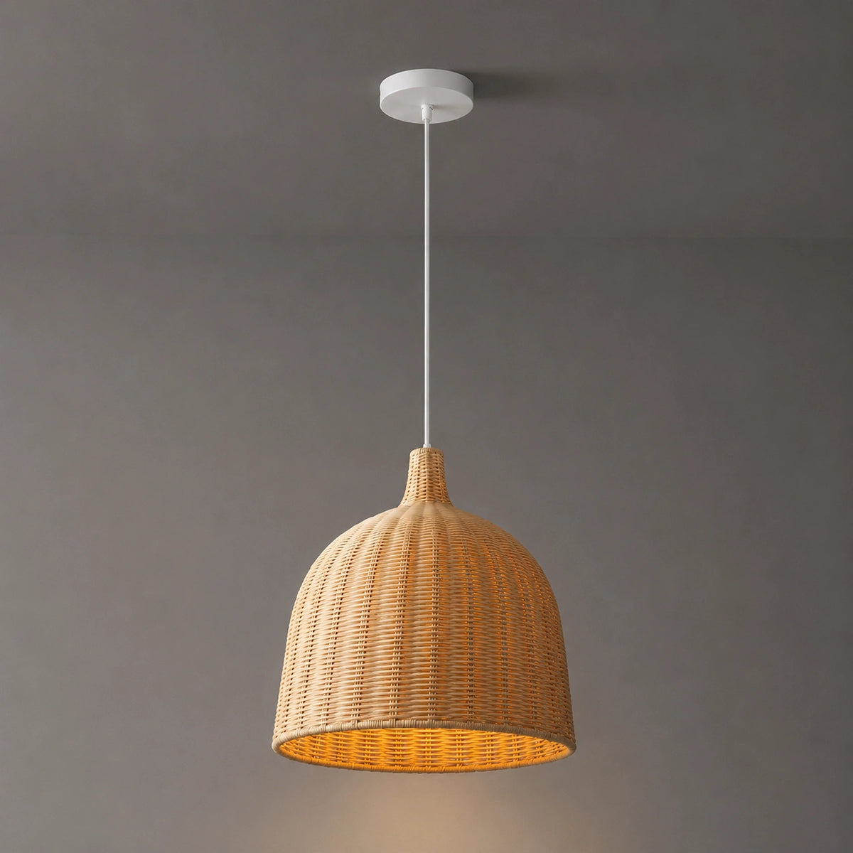 Lustre rotin bohème – artisanale rustique