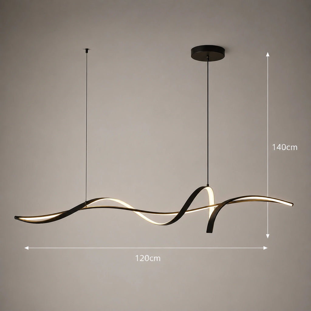 Lustre de salon design noir | Ondea