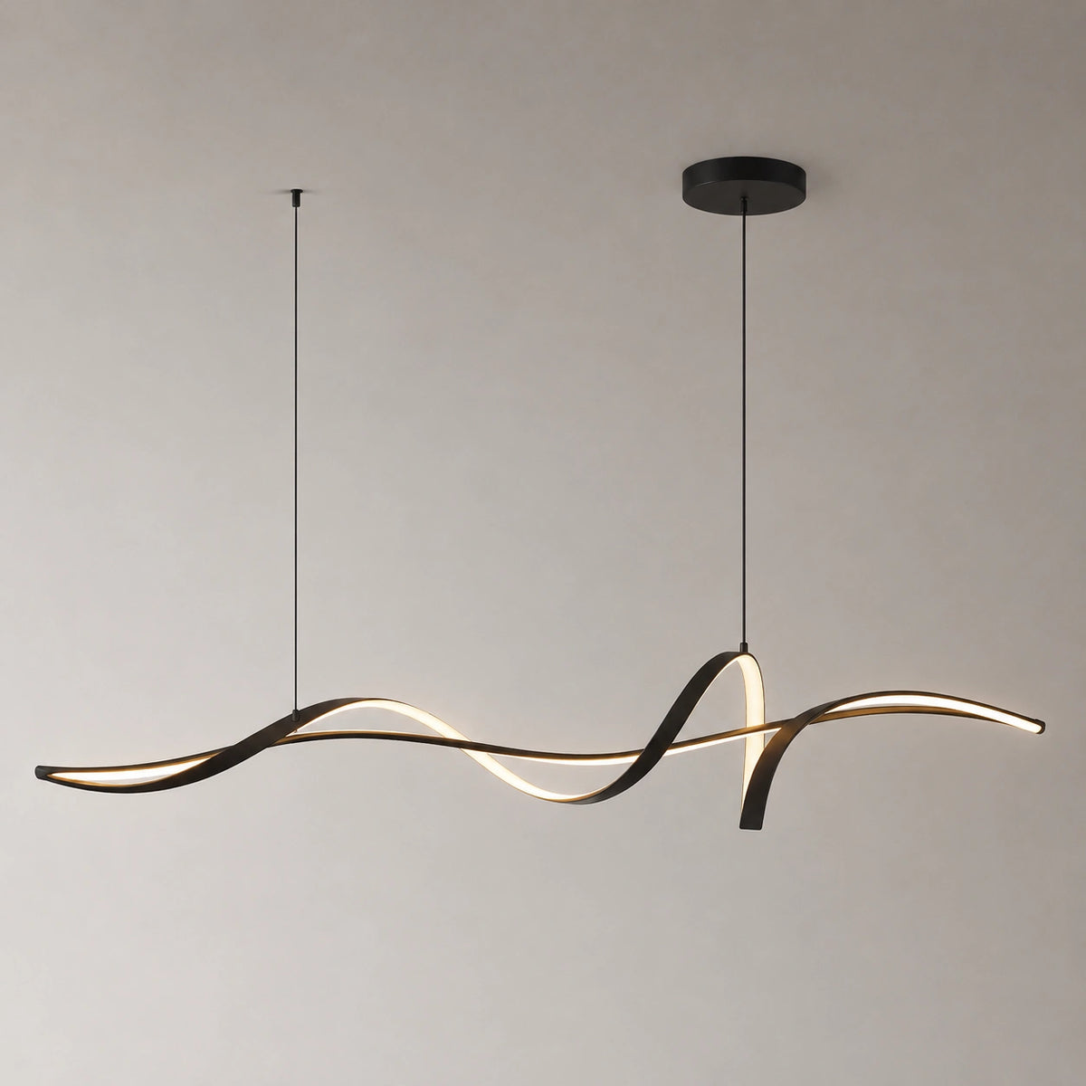 Lustre de salon design noir | Ondea