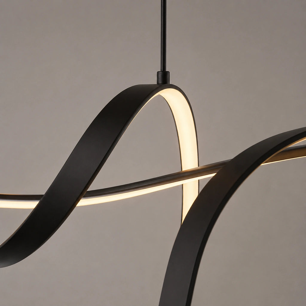 Lustre de salon design noir | Ondea
