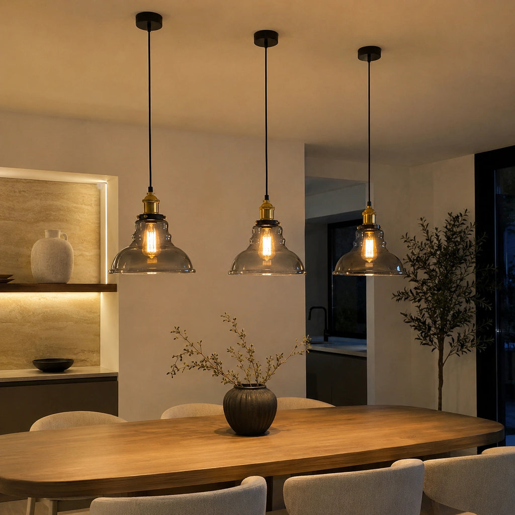 Suspension de salon en verre design | Oréo