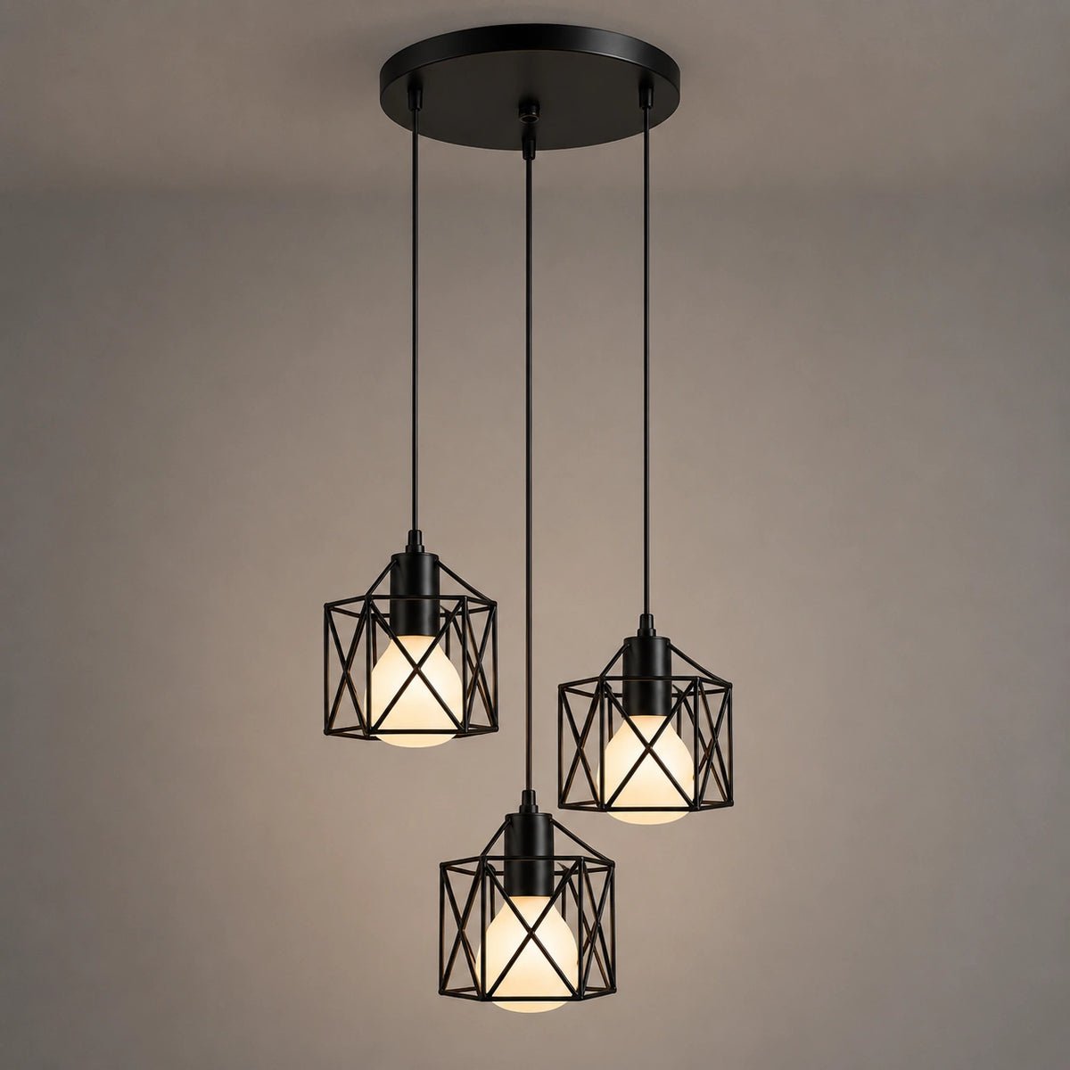 Lustre Noir industriel | Taro