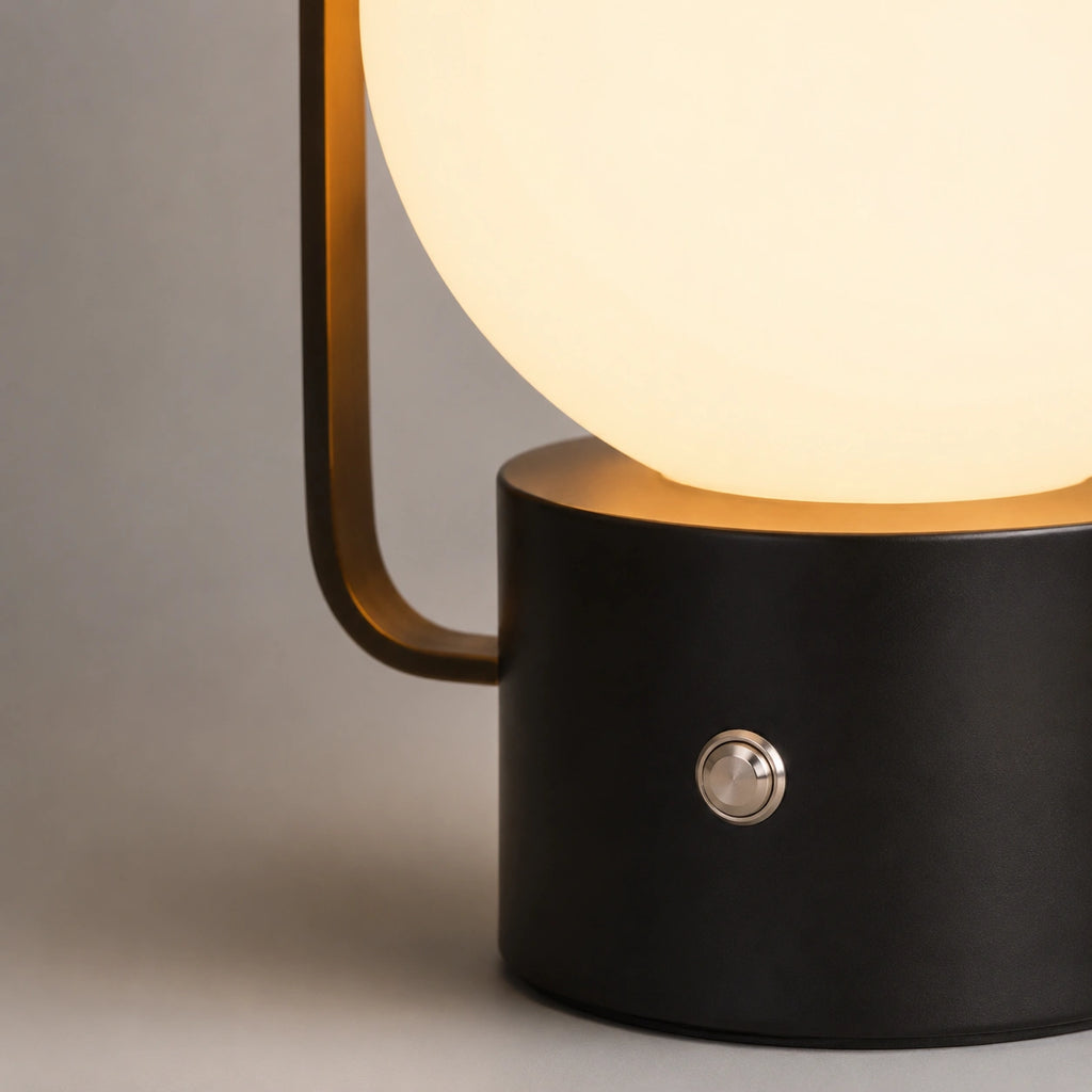 Lampe LED Rechargeable Sans Fil Noire – Éclairage Tactile Dimmable