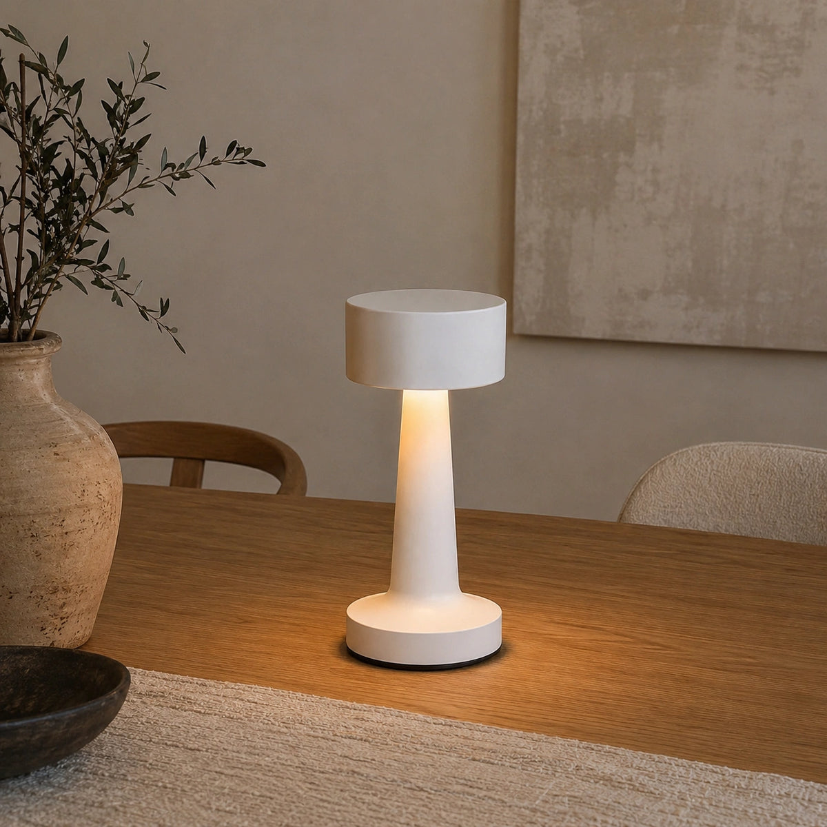 Lampe de Table Rechargeable Style Vintage – Éclairage LED Tactile - AMBRE