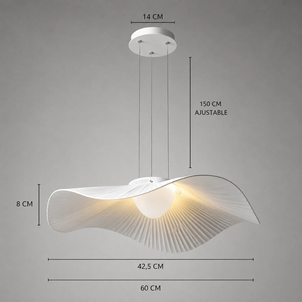 Lustre blanc - suspension bohème