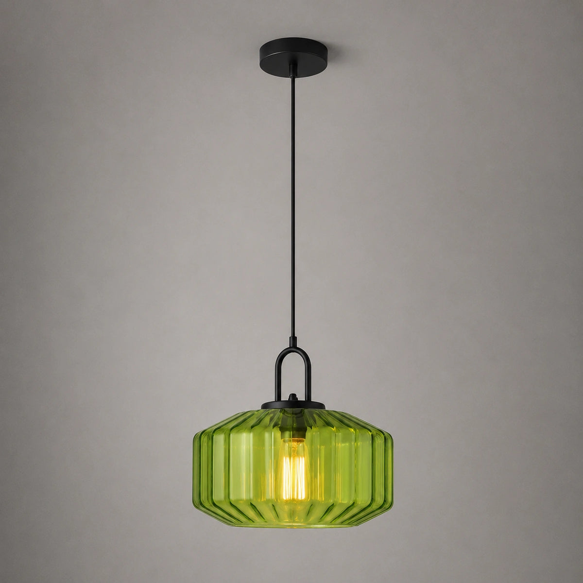 Lustre en verre - coloré vintage