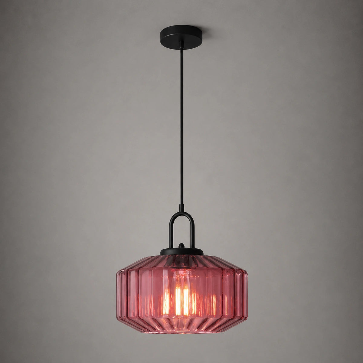 Lustre en verre - coloré vintage
