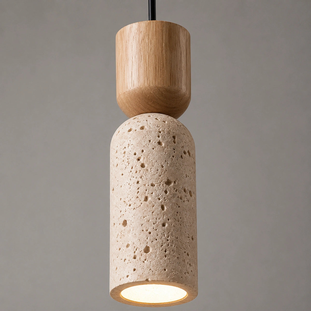 Lustre travertin, suspension simple | Noma