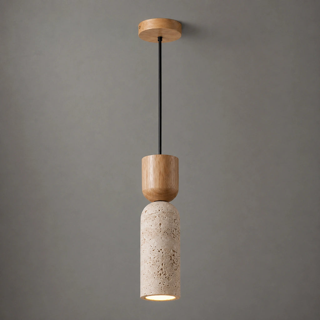 Lustre travertin, suspension simple | Noma