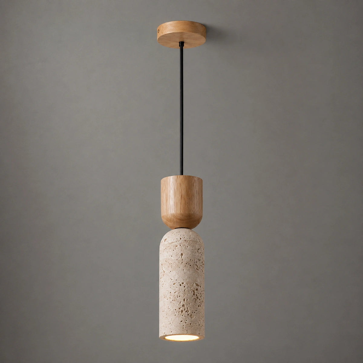 Lustre travertin, suspension simple | Noma