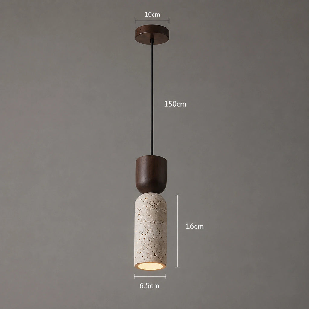 Lustre travertin, suspension simple | Noma
