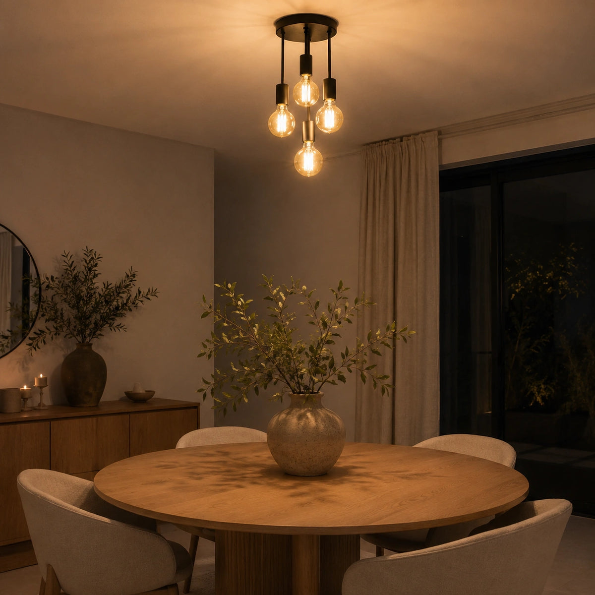 Lustre industriel noir | Enzo