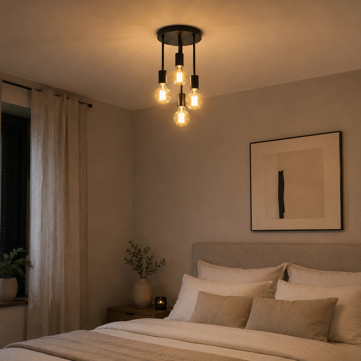Lustre industriel noir | Enzo
